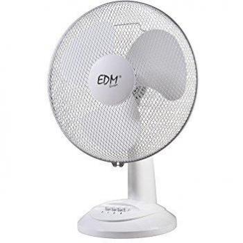 EDM 33962 Ventilador de Sobremesa 25W, Blanco, 23 cm