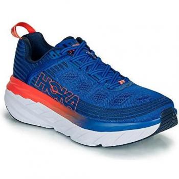 Hoka BONDI 6 Wide, Chaussures de running pour homme - - Bleu / orange, 47 1/3 EU EU