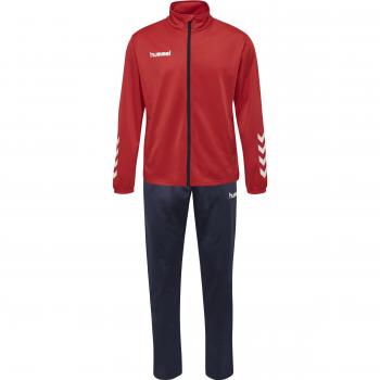 Hummel PROMO Poly Trainingsanzug Rot Blau 2XL Unisex