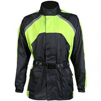 Texpeed Hi-Vis Waterproof Motorcycle Rain Over Jacket - XXL