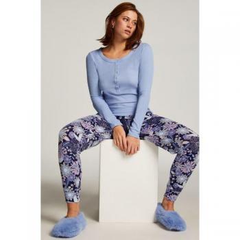 Hunkemöller Petite Jersey Pajama Bottoms Blue