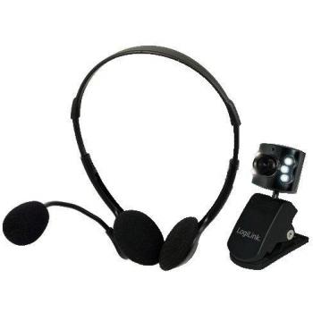 LogiLink UA0100 5.1 Headset und Webcam USB mit LED Beleuchtung