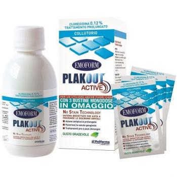 Emoform Plakout Active Collutorio 0,12% Clorexidina 200 ml + 3 Buste