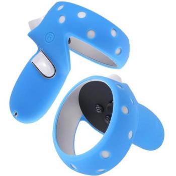 Oculus Quest 2 Silicone VR Headset Handle Cover - Full Protection Replacement in Grey/Blue/Black/Red