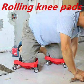Rolling Knee Protection Pad with Wheels - Foam Padded Creeper Platform for Tile Laying and Auto Repair (ABS)