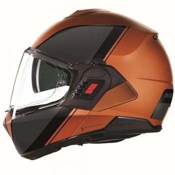 Casco Modular Nolan N120-1 Verniciatura Speciale Nero Marrone Beige S