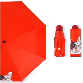 Ultralight Folding Mini Bulldog Umbrella - Windproof Portable Sun and Rain Parasol for Women and Kids
