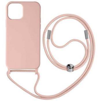 Coque Semi-rigide Avizar avec Lanière 80cm pour iPhone 12/12 Pro - Rose