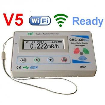 GQ GMC-320 + V5-UK Digital Geiger Contador WiFi Inalámbrico Datos Inalámbrico Dosímetro Detector de radiación
