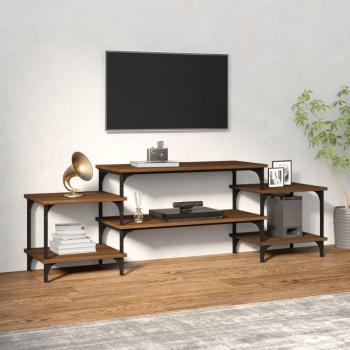 Meuble TV en bois d'ingénierie chêne marron 157x35x52 cm
