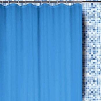 Rideau de douche en vinyle bleu 180 x 200 cm