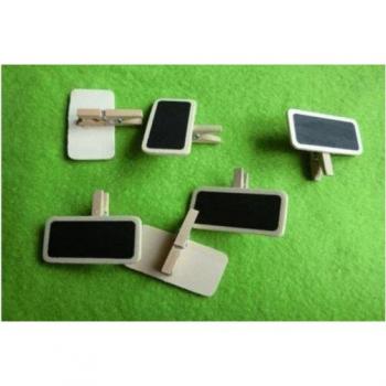 10pcs Mini Clip-On Blackboard Message Decor Wooden Chalkboard Clips for Weddings - 4cm x 2cm