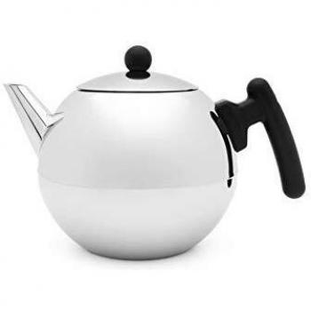 Bredemeijer Bella Ronde Teiera singola 1200 ml Nero, Acciaio inossidabile