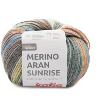Lana Merino Aran Sunrise de Katia - Ovillos de 100g y 155m, para agujas de 4.5-5.5mm o ganchillo de 5-5.5mm (308 -