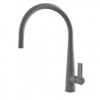 Rubinetto Miscelatore Cucina Elleci Athena Plus Granitek Grigio Cemento con Leva Sanitaria MGKATP48
