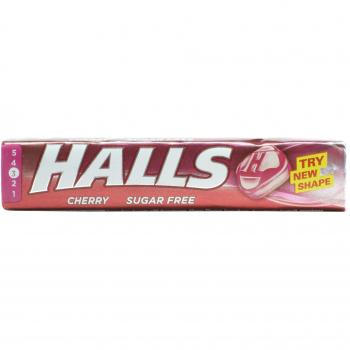 Halls Sugar Free Cherry Menthol Action Sweets, 32g