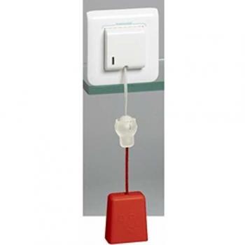 Tirette d'appel sanitaire éjectable Mosaic IP55 avec témoin rouge de retour d'appel livré complet blanc antimicrobien 078248 LEGRAND