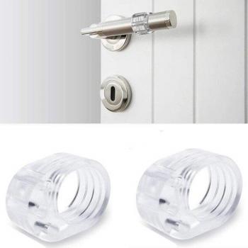 5PCS Transparent Silica Gel Door Stopper and Wall Protector Pads