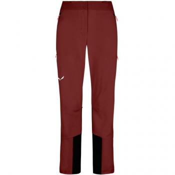 Salewa Damen Softshell-Hose SELLA DST - Wasserabweisend, Rot, Größe 34