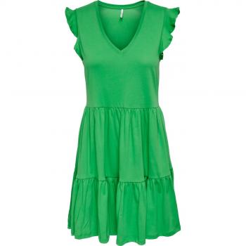 ONLY Volantkleid May 15226992 Grün Regular Fit S Damen