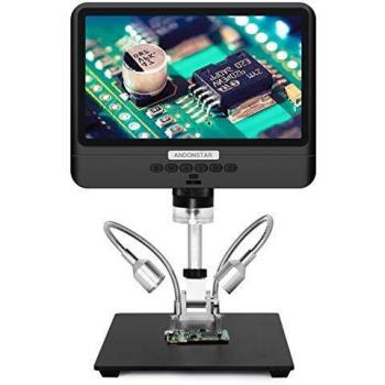 Andonstar AD208 Coin Microscope with 8.5 Inch Screen 260X LCD Lab Handheld USB Digital Microscopes for PCB Repair Soldering Coin Collection