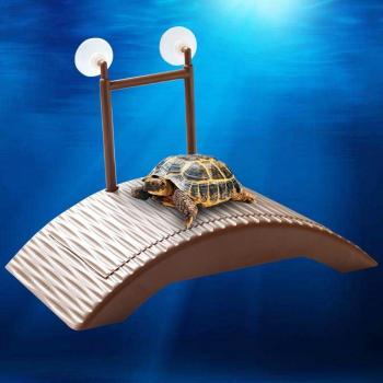 Automatic Adjustable Height Turtle Platform for Reptiles - Plastic Bridge Decoration and Play Tool