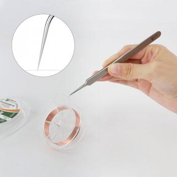 High Precision Stainless Steel Tweezers - Straight, Curved, Sharp Point, Fingerprint, Fly Tying Selector