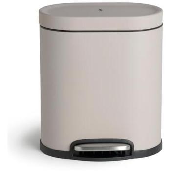 MÖVE Serenity Kosmetikeimer mit Deckel, beige (Cashmere), 5 l, Kunststoff, Metall