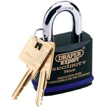 Draper 64193 Heavy Duty Solid Steel Padlock 54 Millimeters