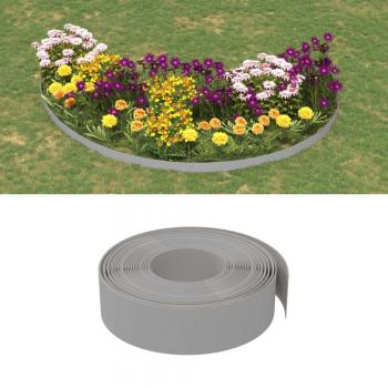 Bordure de jardin en polyéthylène gris 10 m 15 cm