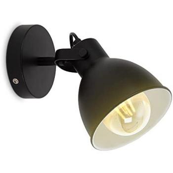 Applique murale design rétro pivotante noire E27 - B.K.Licht