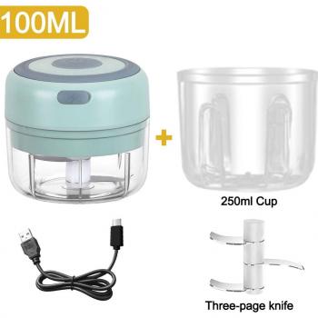 Electric Garlic Masher & Vegetable Chopper, 100/250ml USB Press for Chili and Garlic