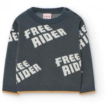 Boboli - Jersey de bebé niño estampado con cuello redondo