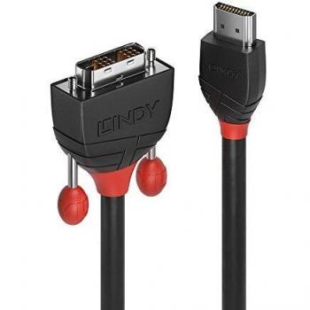 LINDY 36272 2m HDMI to DVI Cable, Black Line, Black