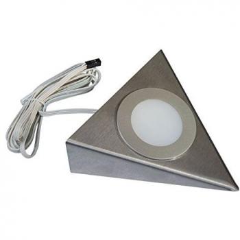 Triangular Surface-Mounted LED Fixture 24V 3.0W Stainless Steel Neutral - Hera