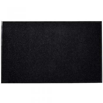 vidaXL Black PVC Door Mat 90 x 60 cm