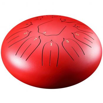 6in 8-Tone C Key Steel Tongue Drum Percussion Instrument with Mallets
