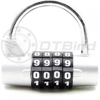 4-Digit Wide Shackle Combination Safety Padlock for Gym Lockers, Travel Safes, Drawers, Luggage, and Cabinet Doors