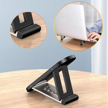 Adjustable Foldable Laptop Stand with Non-slip Design and Heat Dissipation for Notebook, MacBook Pro, Air, iPad Pro, DELL, HP