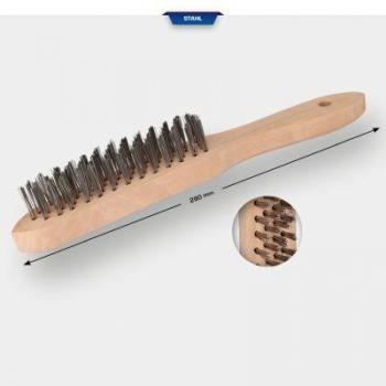 Spazzola in filo d'acciaio a 4 ranghi, 290 mm - Brilliant Tools BT706002