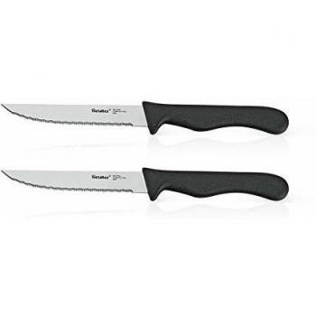 Metaltex Basic Steakmesser-Set 2-teilig mit schwarzem Kunststoffgriff