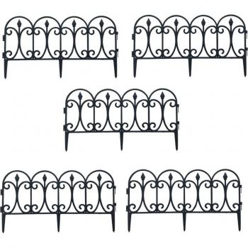5PCS Decorative Garden Border Fence Edging Barrier for Lawn and Plant Decoration