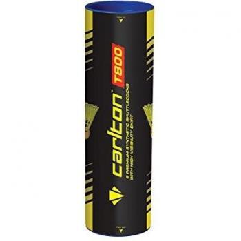 Carlton T800 Fast Nylon Badminton Shuttlecocks - Tube of 6 (Yellow/Red)