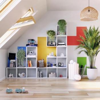 Bibliothèque modulaire 1x1 Kobi Modus blanche