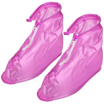 Pure Color Waterproof Non-Slip Rain Boot Covers for Outdoor Activities
