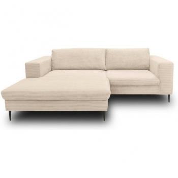 Ecksofa Modica L-Form mit Recamière in modernem Design und Cord-Option