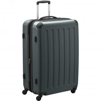 HAUPTSTADTKOFFER - Alex - Luggage Suitcase Hardside Spinner Trolley 4 Wheel Expandable, 75cm, TSA, dark green