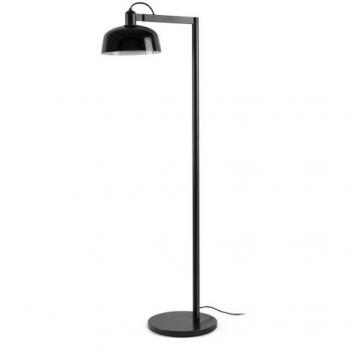 FARO BARCELONA Lampada da terra Tatawin, nera, acciaio/vetro, altezza 148 cm