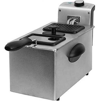 Cecotec Freidora Eléctrica CleanFry 3000 Full Inox. 2180 W, 3 Litros, Acero inoxidable, Filtro OilClean que mantiene el aceite limpio, Tapa con ventana de visión, Filtro Antiolores