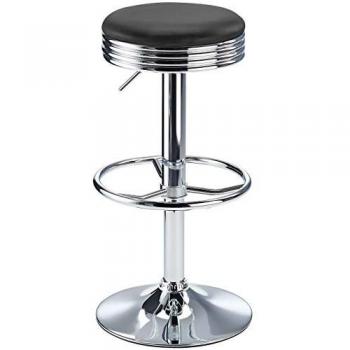 Calif Adjustable Bar Stool In Black